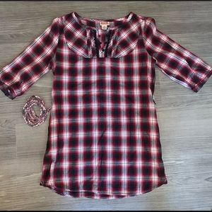Quarter-Sleeve Long Shirt